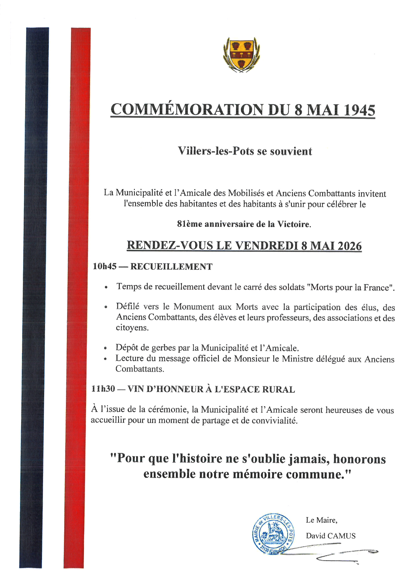 commémoration du 8 mai 1945